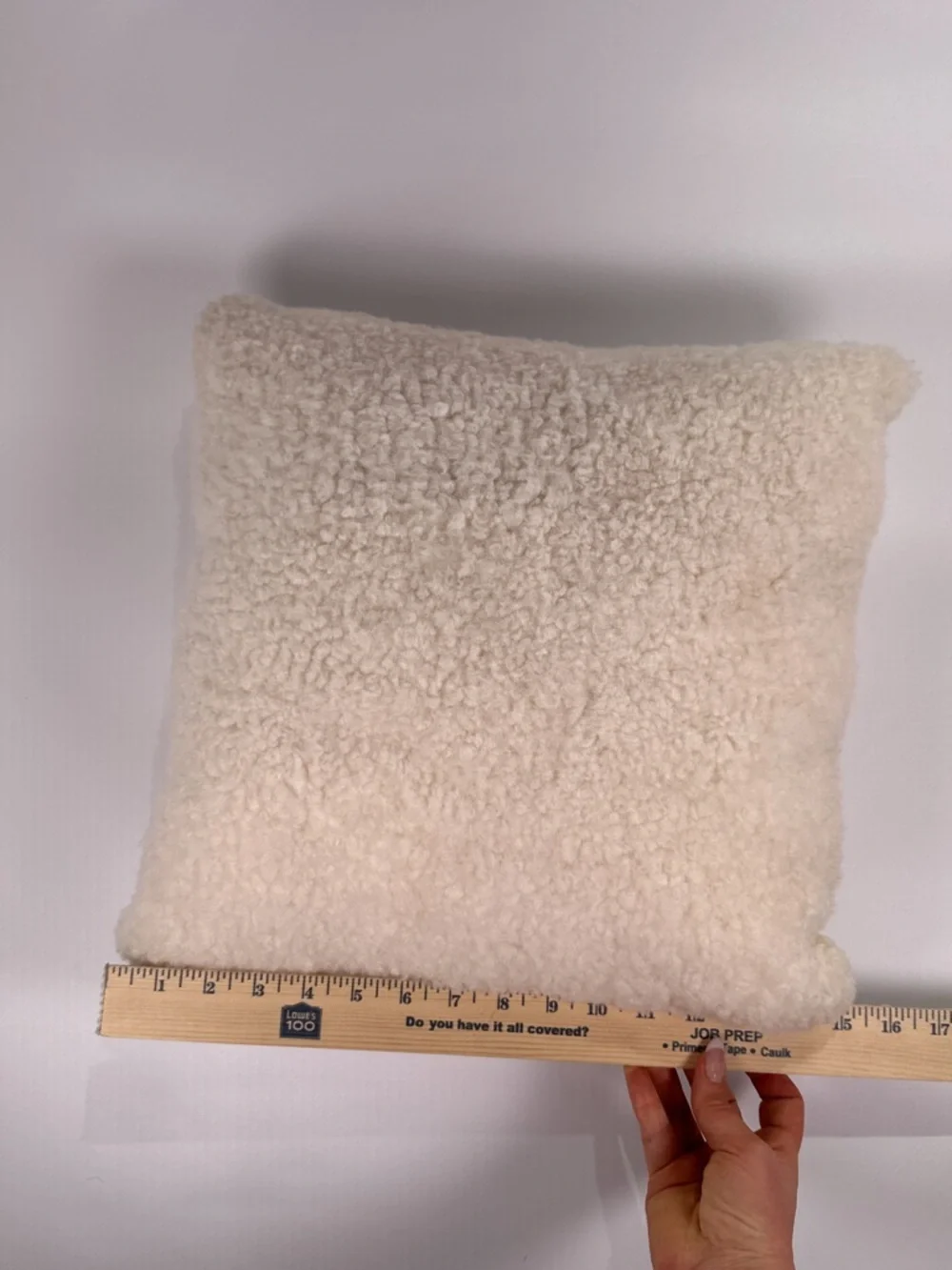 Natures Collection Throw Pillow New Zealand Sheepskin Cream 18x18